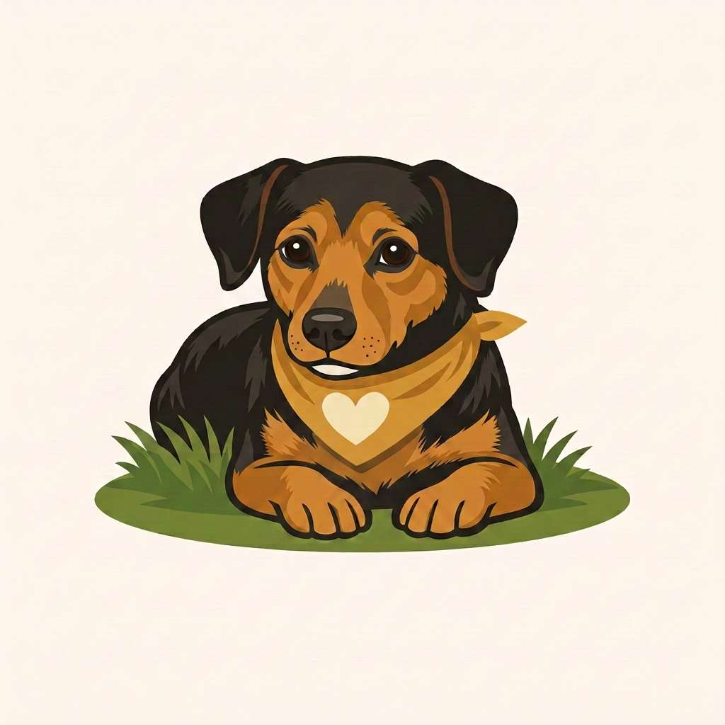 Pluto, the Fresh Start Blessings companion dog